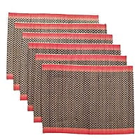 Madur Black Honey Comb Table Mat (Set of 6) Madur Black Honey Comb Table Mat (Set of 6)
