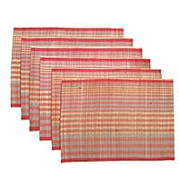 Madur Natural & Red Table Mat (Set of 6)