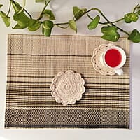 Madur Natural & Black Graded Table Mat (Set of 6)