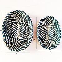 Moonj Blue Shallow Basket