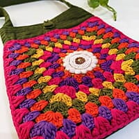 Crochet Granny Square Sling Bag