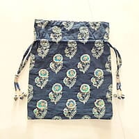 Zardozi Block Printed Potli Bag