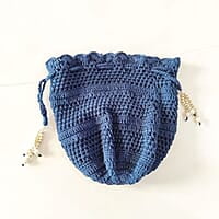 Crochet Blue Potli Bags