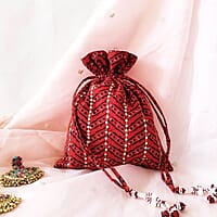 Zardozi Block Printed Potli Bag