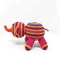 Crochet  Striped Elephant