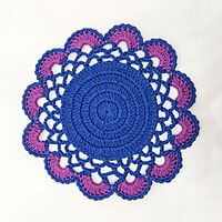 Crochet Double Colour Trivet Crochet Double Colour Trivet
