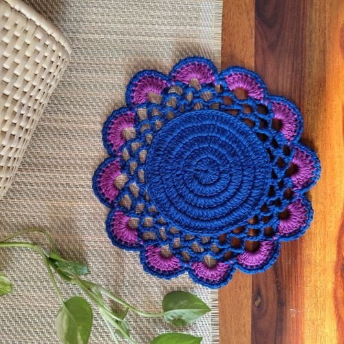 Crochet Double Colour Trivet