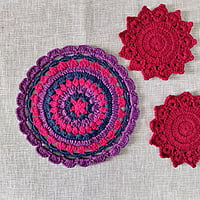 Crochet Multicolour Trivet Crochet Multicolour Trivet