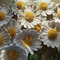 Crochet White Daisy (Bunch of 6)