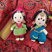 Crochet Kashmiri Miniature Doll
