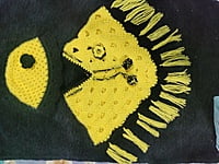 Handknitted Yellow and Black woolen poncho and cap for kids between 3 and 5 years || Beautiful Chrochet touch