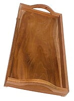 Wooden Natural  tray with handle for serving snacks, breakfast, tea, coffee and toast || Home and Kitchen || 15 inches * 9 inches