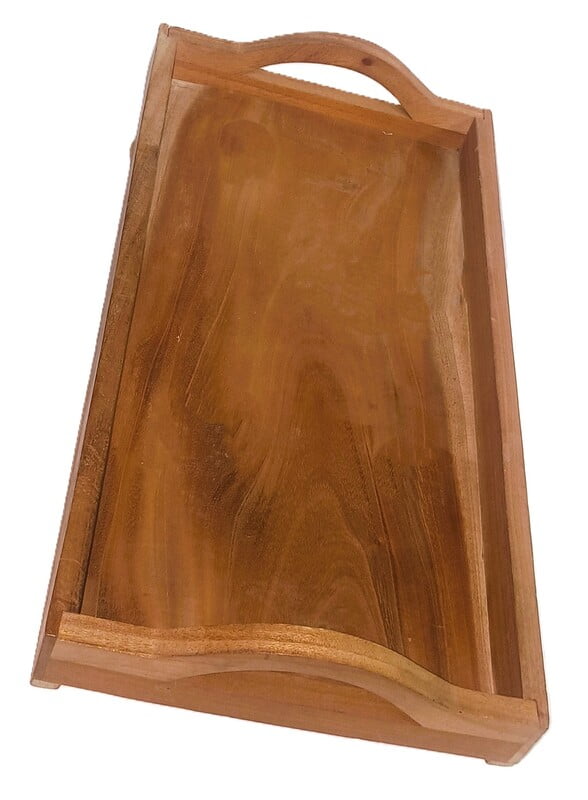 Wooden Natural  tray with handle for serving snacks, breakfast, tea, coffee and toast || Home and Kitchen || 15 inches * 9 inches