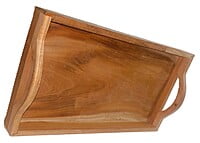 Wooden Natural  tray with handle for serving snacks, breakfast, tea, coffee and toast || Home and Kitchen || 15 inches * 9 inches