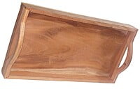 Wooden Natural  tray with handle for serving snacks, breakfast, tea, coffee and toast || Home and Kitchen || 15 inches * 9 inches