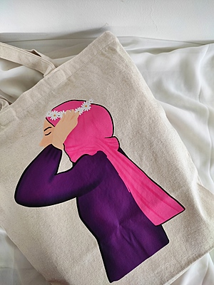 Hijabi Canvas Tote Bag