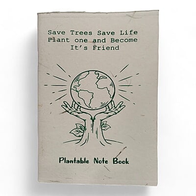 Notebook Plantable White Plantable Notebook