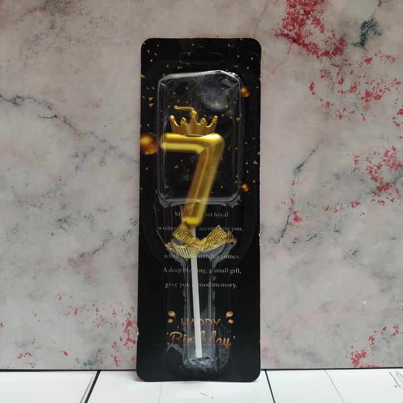Number 7 Crown Party Candle
