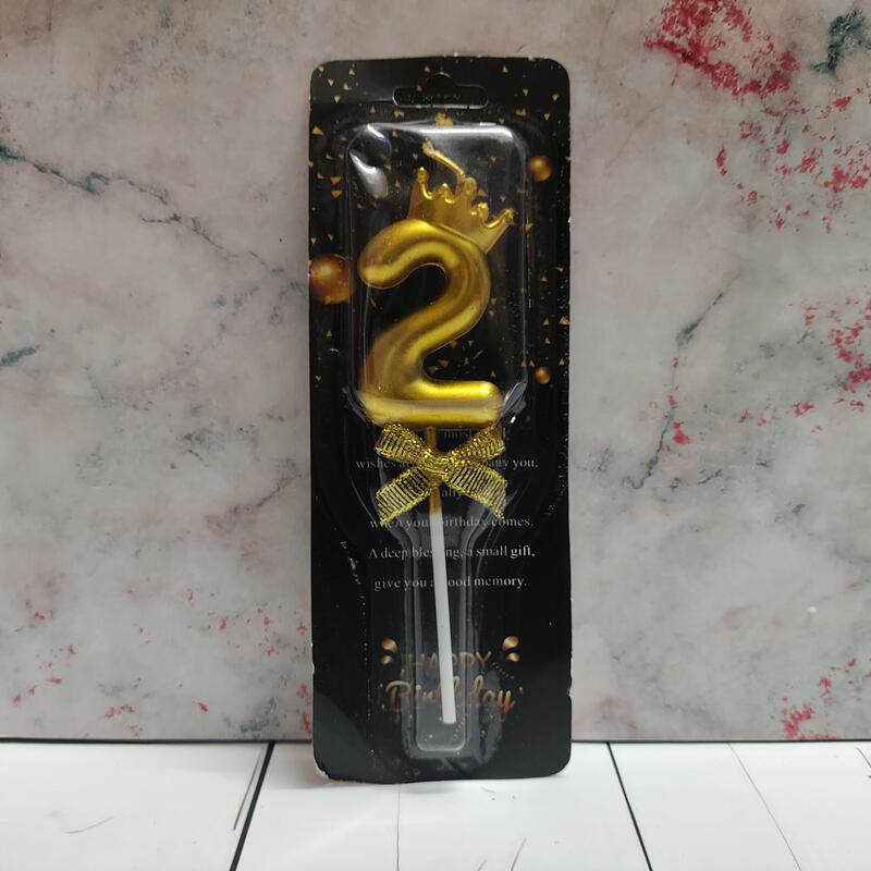 Number 2 Crown Party Candle