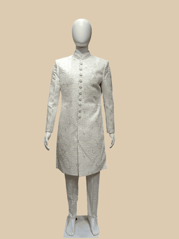 Elegant Off-White Designer Sherwani D.E-293 One-World
