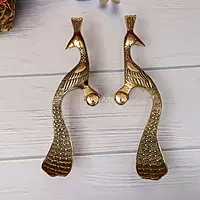 Peacock Door Handle Set - 13.2 Inch Height