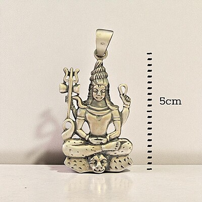 Siva dhyan Silver pendant Siva dhyan Silver pendant