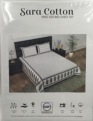 Sara Cotton (King Size Bed Sheet)
