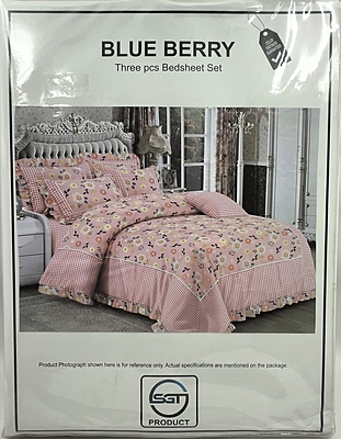 Blue Berry (3 Pcs Bedsheet Set)