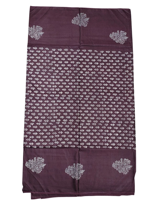 Green & Black Unstitched Block Print Silk Salwar Suit Dress Material with Dupatta