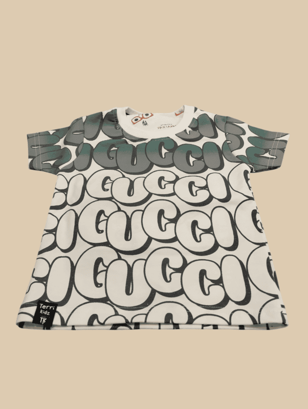 GUCCI-Inspired Print T-Shirt and Shorts D.13.7163 B.2814
