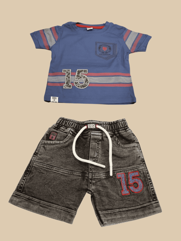 Kids T-Shirt and Denim Shorts pair D.4.5403 B.2763