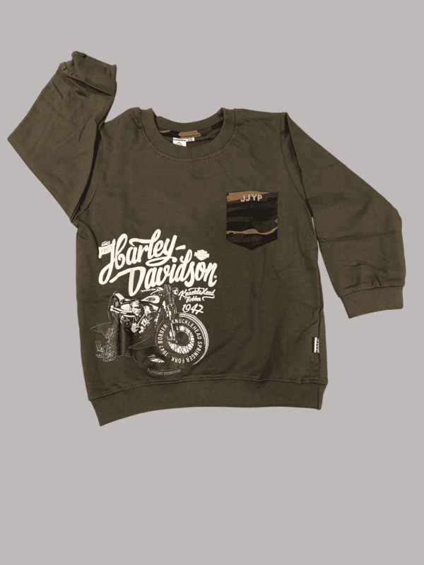 Kids Harley Davidson Printed Sweatshirt & Camouflage Jogger D.2.2014 B.2062