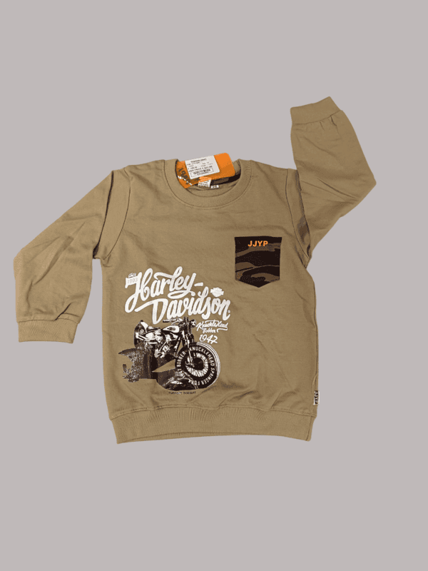 Kids Harley Davidson Printed Sweatshirt & Camouflage Jogger D.2.2014 B.2062