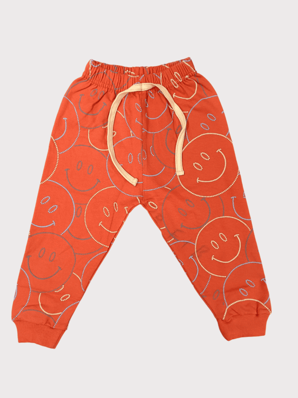 Kids "Smiley Print" Full Sleeves Sweatshirt and Jogger Pant D.7.2039 B.2091