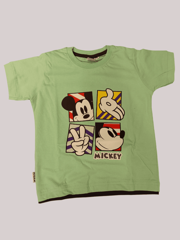 Kids "Mickey Cartoon" Printed T-Shirt and Shorts Set D.21.519 B.2173