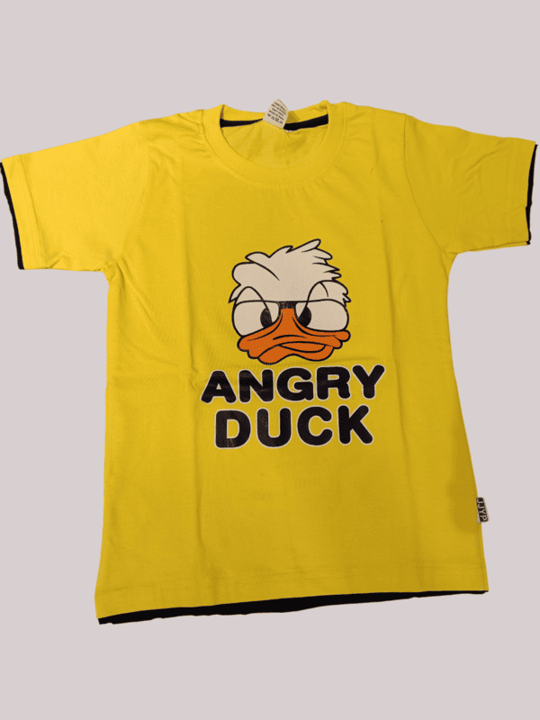 Kids "Angry Duck" Cartoon Print T-Shirt and Shorts pair D.28.515A B.2214