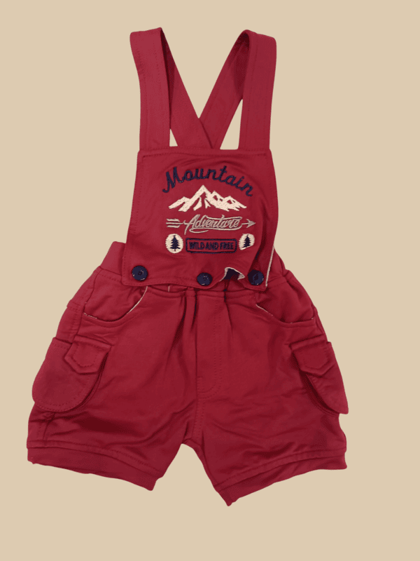 Kids' Adventure-Themed Overall Shorts Set D.40.1638 B.1451