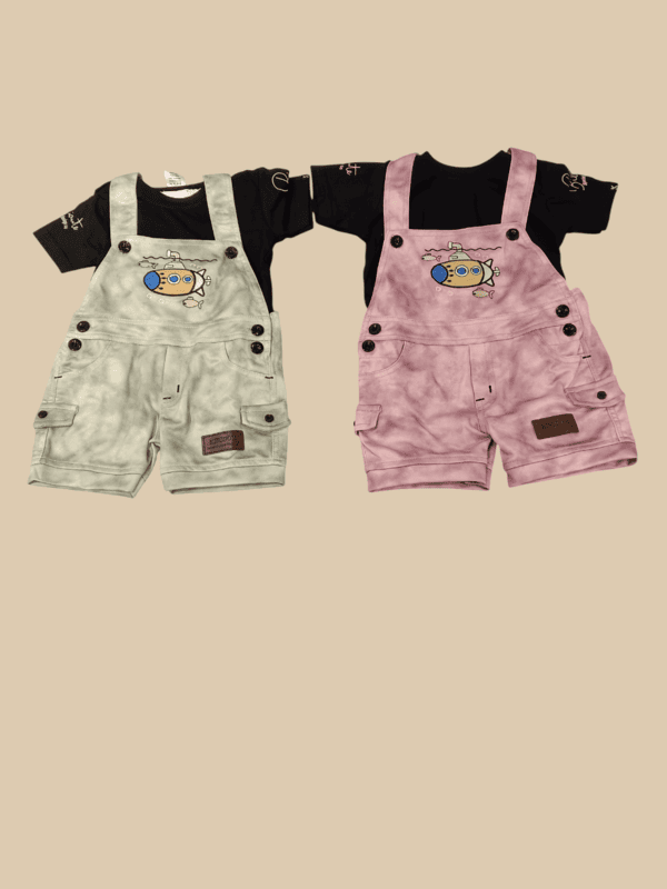 Kids' Tie-Dye Overall Shorts D.37.1639 B.1431