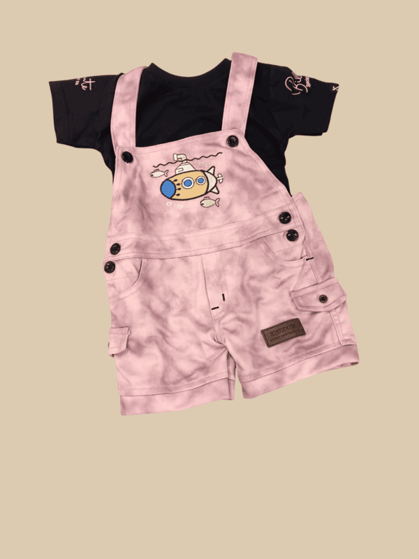 Kids' Tie-Dye Overall Shorts D.37.1639 B.1431