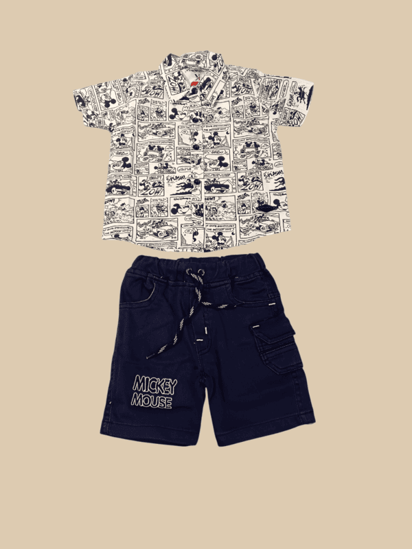 Mickey Mouse Printed Shirt & Shorts Set for Kids D.43.2117 B.1468