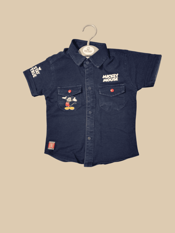 Mickey Mouse Kids Denim Shirt & Striped Shorts Set D.13.10138 B.2918