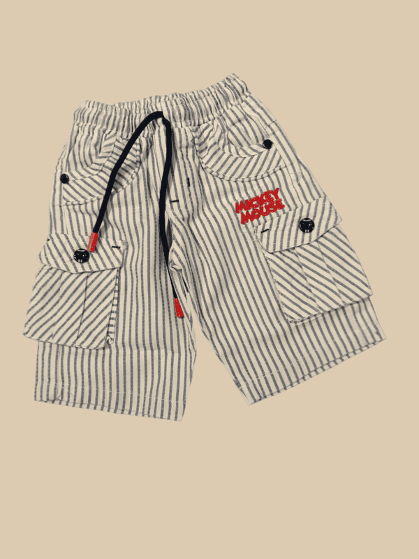 Mickey Mouse Kids Denim Shirt & Striped Shorts Set D.13.10138 B.2918