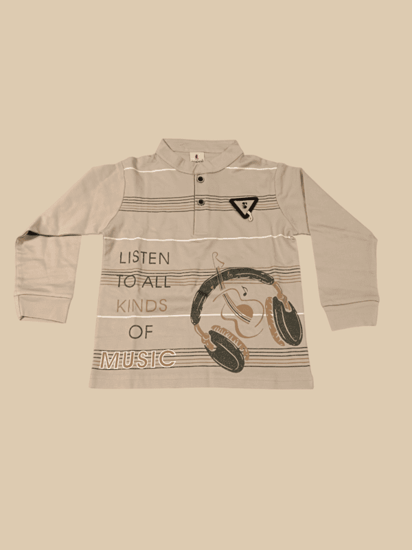 Music-Themed Full Sleeve T-Shirt & Pant Set D.3.U80019 B.2862