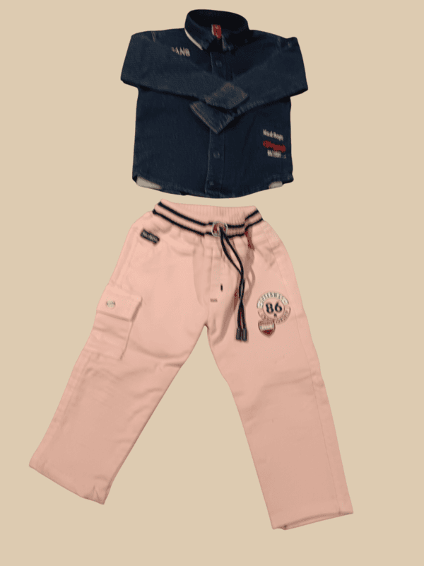 Denim Shirt + Mint Green Pant D.57/6 B.4104