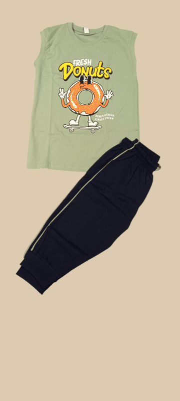 Kids 2-Piece Clothing Set – “Fresh Donuts” Design D.4/36 B.5415