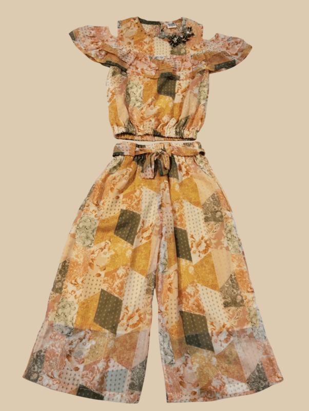 Trendy Patchwork Print Girls' Co-Ord Set D.7.2042 B.3686