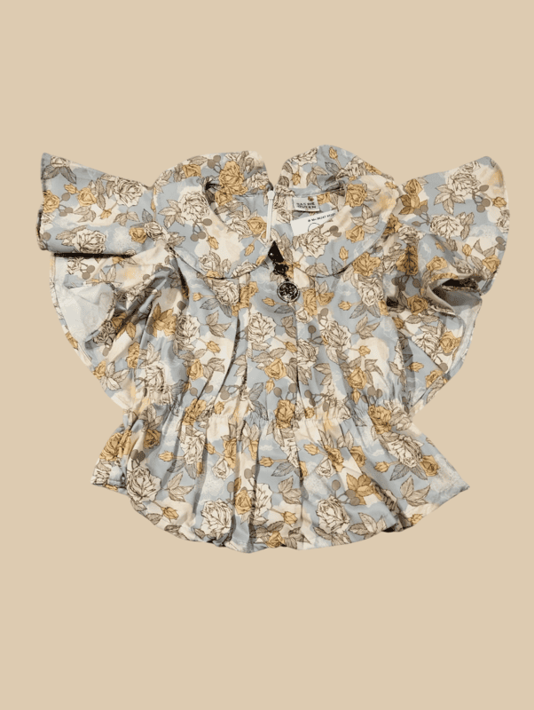 Peach Blossom Girls' Floral Top & Palazzo Set D.8/6 B.4322