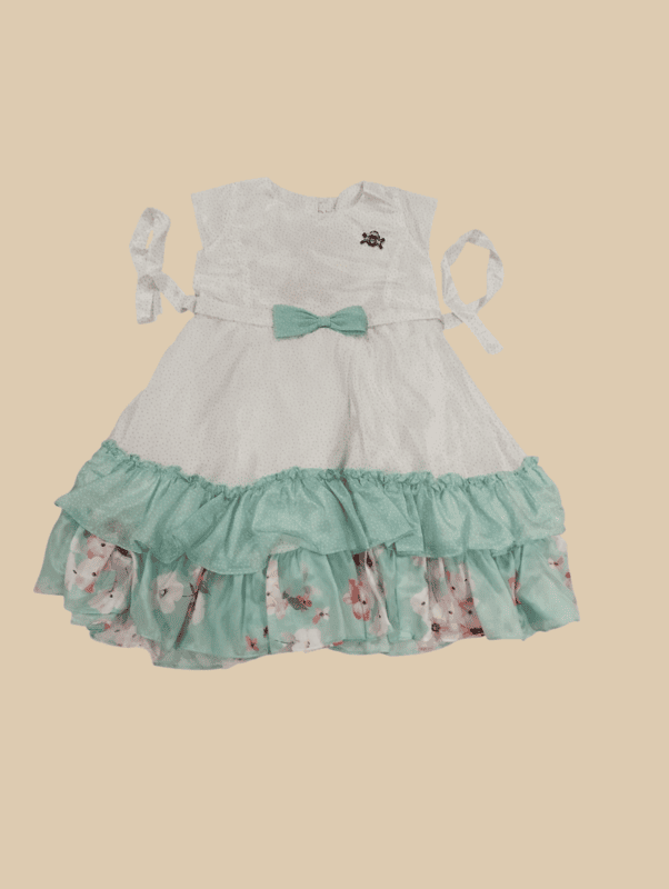 Fancy Frill Frock ā White with Ruffle Layers D.9.MD502 B.1536
