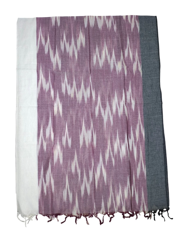 Plum Ikkat Unstitched Salwar Suit Dress Material with Dupatta