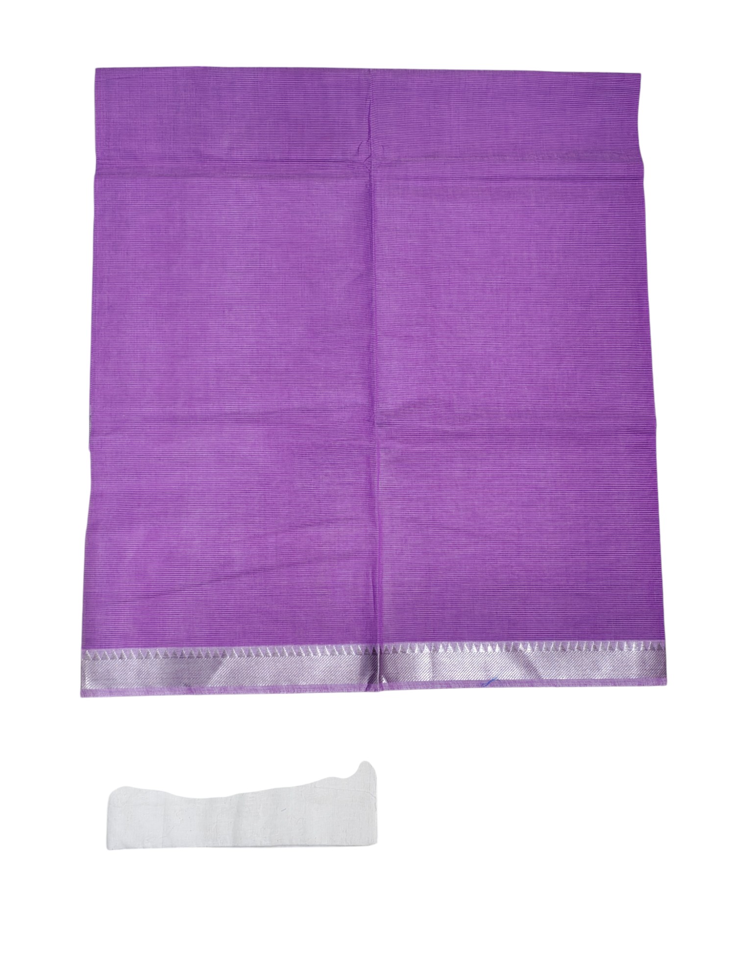 Purple Mangalagiri Cotton Unstitched Salwar Suit Set with Dupatta for Women